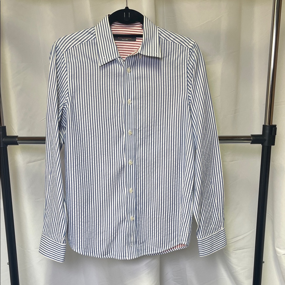 Ben Sherman men’s Blue and White Striped Dress Shirt small